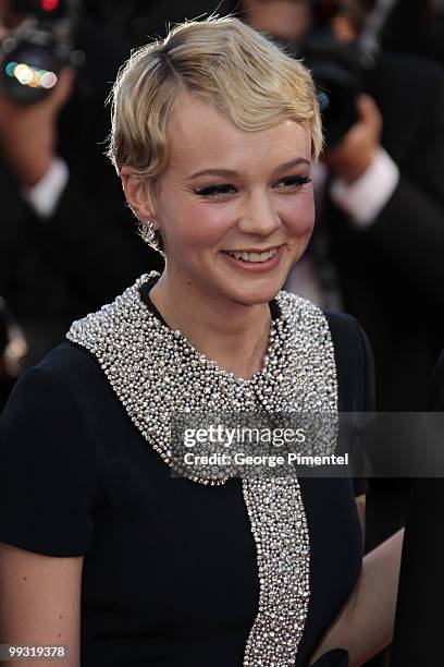 Actress Carey Mulligan attends the Premiere of 'Wall Street: Money Never Sleeps' held at the Palais des Festivals during the 63rd Annual...