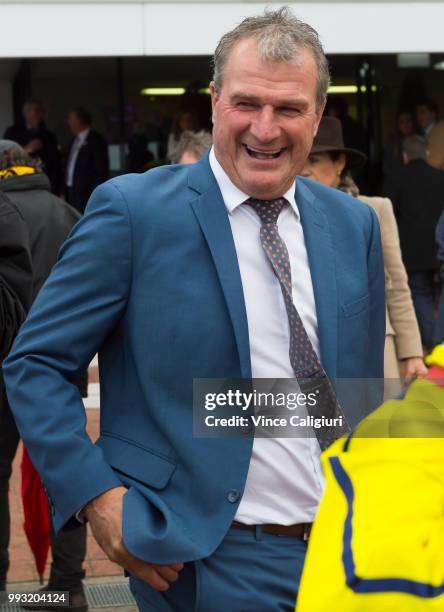 Trainer Darren Weir after the win of Falago in Race 6, Banjo Paterson Series Final during Melbourne Racing at Flemington Racecourse on July 7, 2018...