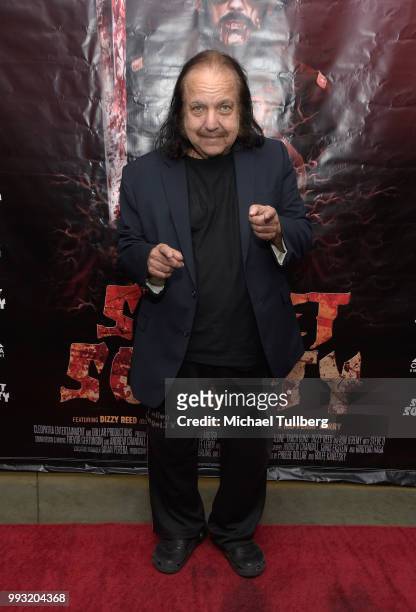 Ron Jeremy attends the premiere of "Sunset Society" at Downtown Independent on July 6, 2018 in Los Angeles, California.