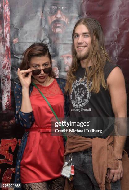 Vanessa Born and Vance Loggins attend the premiere of "Sunset Society" at Downtown Independent on July 6, 2018 in Los Angeles, California.