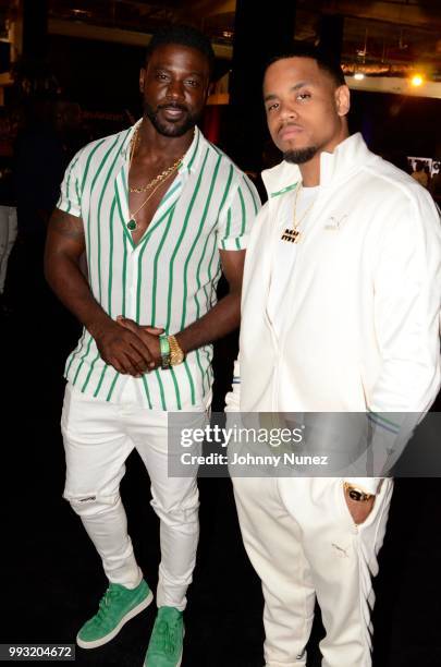 Lance Gross and Mack Wilds attend the 2018 Essence Festival - Day 1 on July 6, 2018 in New Orleans, Louisiana.