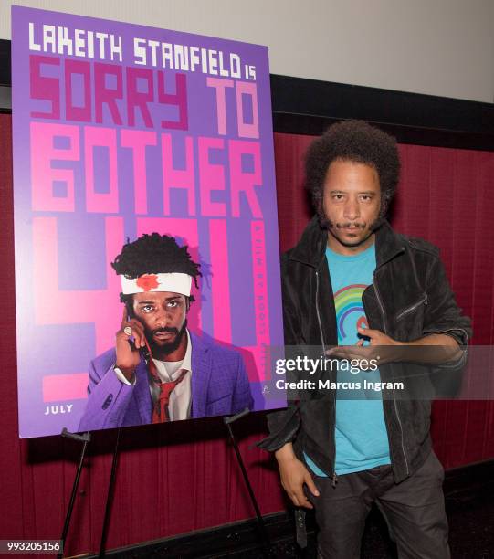 Director Boots Riley attends the special opening weekend Q&A at Regal Atlantic Station on July 6, 2018 in Atlanta, Georgia.