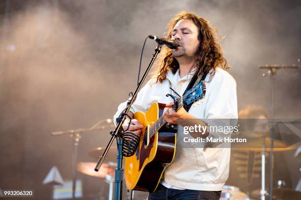 Adam Granduciel of The War on Drugs performs at the RBC Bluesfest at LeBreton Flats on July 6, 2018 in Ottawa, Canada.