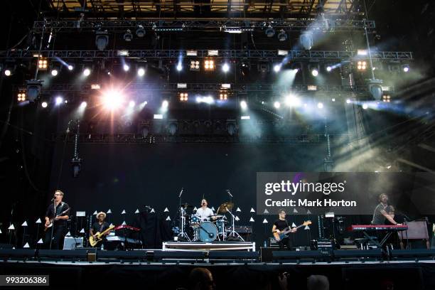 Hanson performs at the RBC Bluesfest at LeBreton Flats on July 6, 2018 in Ottawa, Canada.