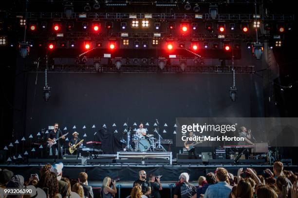 Hanson performs at the RBC Bluesfest at LeBreton Flats on July 6, 2018 in Ottawa, Canada.
