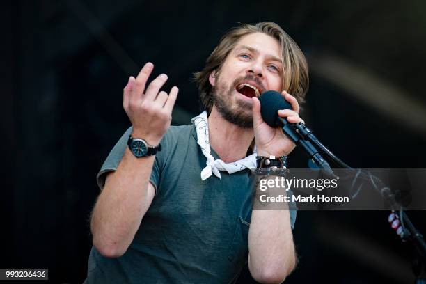 Taylor Hanson of Hanson performs at the RBC Bluesfest at LeBreton Flats on July 6, 2018 in Ottawa, Canada.