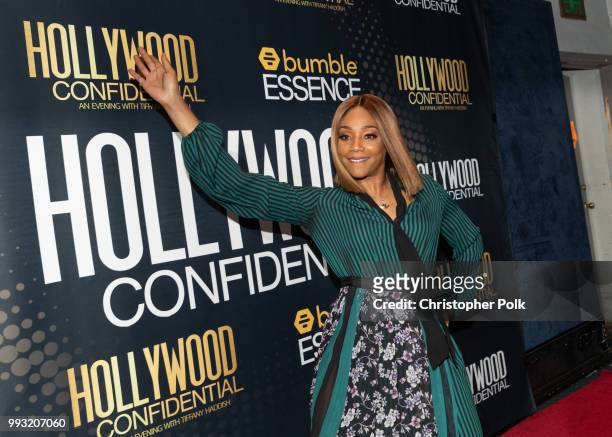 Tiffany Haddish arrives to the Essence Magazine And Hollywood Confidential Present An Evening With Tiffany Haddish at Saban Theatre on July 6, 2018...