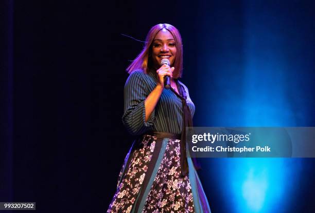 Tiffany Haddish at the Essence Magazine And Hollywood Confidential Present An Evening With Tiffany Haddish at Saban Theatre on July 6, 2018 in...