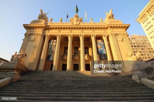 Rio de Janeiro, Brazil, July 7, 2018: Tiradentes Palace, where the ALERJ - Legislative Assembly of the State of Rio de Janeiro works. The building in...