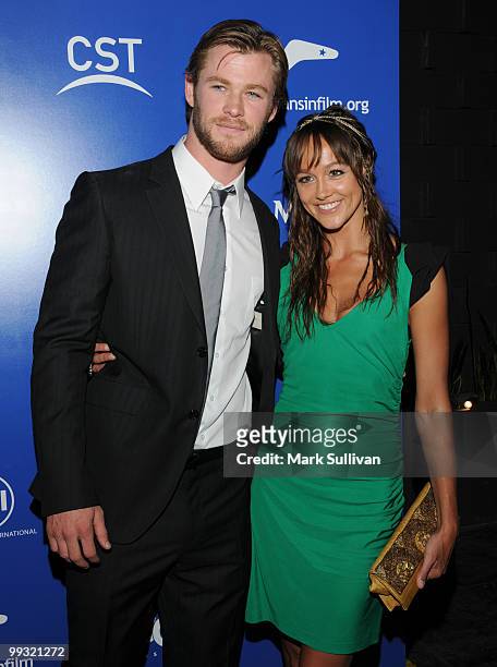 Actors Chris Hemsworth and Sharni Vinson arrive at Australians In Film's 2010 Breakthrough Awards held at Thompson Beverly Hills on May 13, 2010 in...
