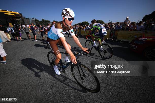 Start / Mathias Frank of Switzerland and Team AG2R La Mondiale / during the 105th Tour de France 2018, Stage 1 a 201km from Noirmoutier-En-L'ile to...