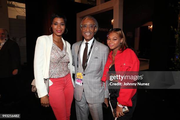 Aisha McShaw, Al Sharpton, and Layla Kelly attend the 2018 Essence Festival - Day 1 on July 6, 2018 in New Orleans, Louisiana.