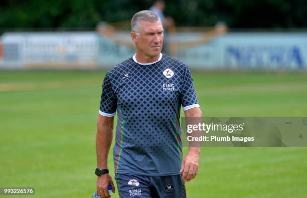 Nigel Pearson, manager of OH Leuven before the game between OH Leuven and Sint-Truiden : Pre-Season Friendly at VK Linden Stadium on July 06, 2018 in...