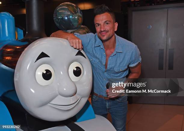 Peter Andre attends the 'Thomas The Tank Engine' Premiere at Vue West End on July 7, 2018 in London, England.
