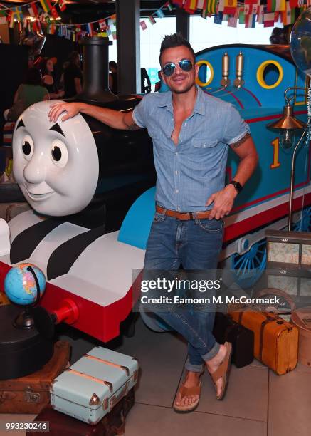 Peter Andre attends the 'Thomas The Tank Engine' Premiere at Vue West End on July 7, 2018 in London, England.