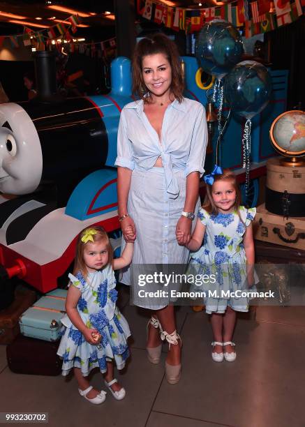Imogen Thomas and Daughters attend the 'Thomas The Tank Engine' Premiere at Vue West End on July 7, 2018 in London, England.