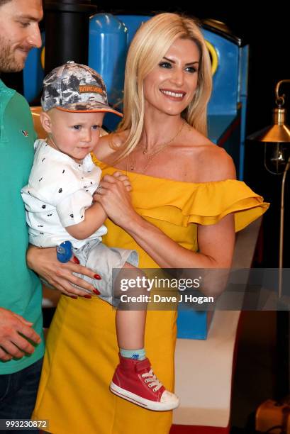 Sarah Jayne Dunn attends the UK premiere of 'Thomas The Tank Engine: Big World! Big Adventures! - The Movie' at Vue West End on July 7, 2018 in...