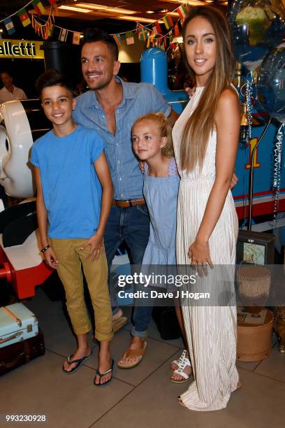 Junior Andre, Peter Andre, Princess Tiaamii Andre and Emily MacDonagh attend the UK premiere of 'Thomas The Tank Engine: Big World! Big Adventures! -...