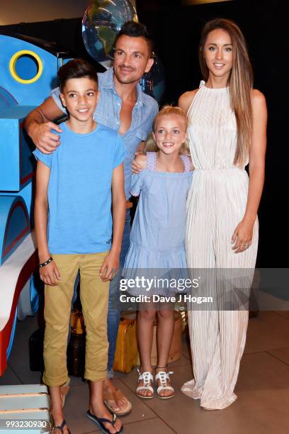 Junior Andre, Peter Andre, Princess Tiaamii Andre and Emily MacDonagh attend the UK premiere of 'Thomas The Tank Engine: Big World! Big Adventures! -...