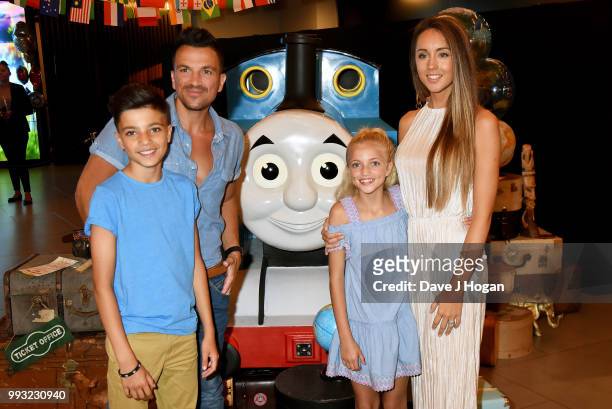 Junior Andre, Peter Andre, Princess Tiaamii Andre and Emily MacDonagh attend the UK premiere of 'Thomas The Tank Engine: Big World! Big Adventures! -...