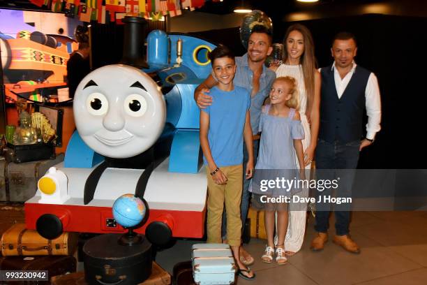 Junior Andre, Peter Andre, Princess Tiaamii Andre, Emily MacDonagh and Michael Andre attend the UK premiere of 'Thomas The Tank Engine: Big World!...