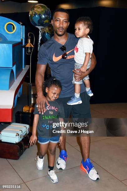 Ashley Walters attends the UK premiere of 'Thomas The Tank Engine: Big World! Big Adventures! - The Movie' at Vue West End on July 7, 2018 in London,...