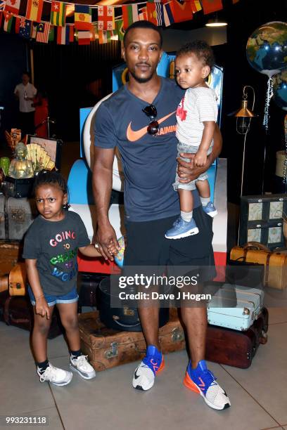 Ashley Walters attends the UK premiere of 'Thomas The Tank Engine: Big World! Big Adventures! - The Movie' at Vue West End on July 7, 2018 in London,...