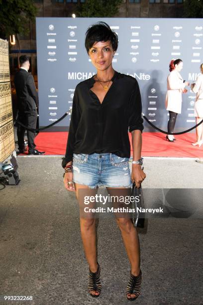 Dennenesch Zoude attends the Michalsky StyleNite during the Berlin Fashion Week Spring/Summer 2019 at Tempodrom on July 6, 2018 in Berlin, Germany.