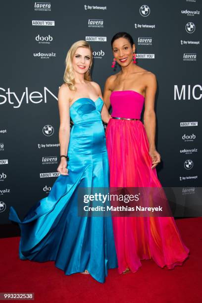 Tanja Buelter and Annabelle Mandeng attends the Michalsky StyleNite during the Berlin Fashion Week Spring/Summer 2019 at Tempodrom on July 6, 2018 in...