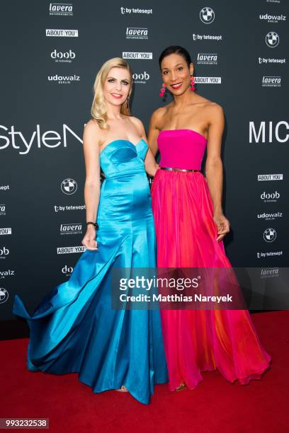 Tanja Buelter and Annabelle Mandeng attends the Michalsky StyleNite during the Berlin Fashion Week Spring/Summer 2019 at Tempodrom on July 6, 2018 in...