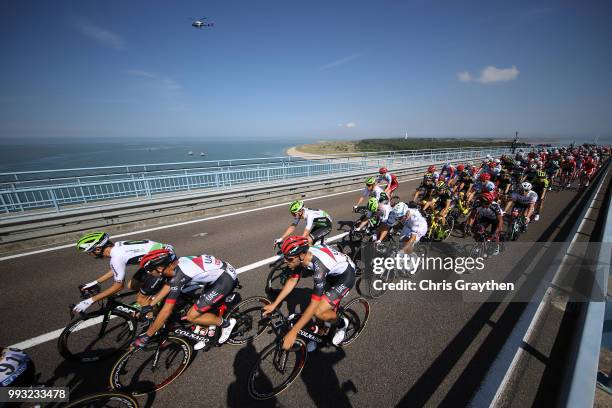 Alexander Kristoff of Norway and UAE Team Emirates / Landscape / Peloton / Bridge / during the 105th Tour de France 2018, Stage 1 a 201km from...