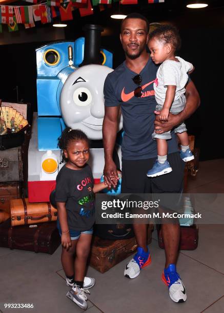 Ashley Walters attends the 'Thomas The Tank Engine' Premiere at Vue West End on July 7, 2018 in London, England.