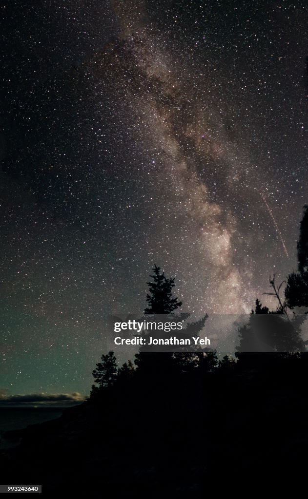 Galactic Core Over Acadia