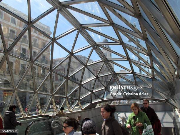 Entrance to the Sol Station, Suburban Train System in Madrid, Spain , .