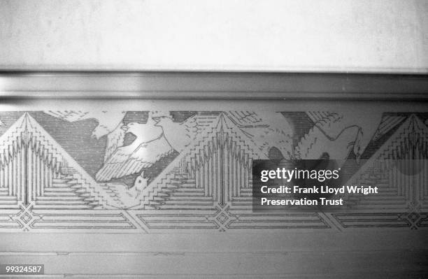 Rookery Building lobby frieze with birds and geometric pattern, Chicago, Illinois, undated.