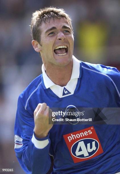 Bryan Hughes of Birmingham City celebrates scoring the 2nd goal during the Nationwide Divison One match between Birmingham City and Millwall at St....