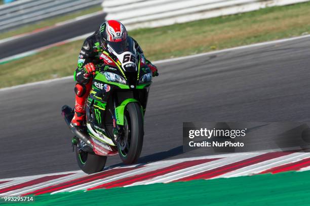 Tom Sykes of Kawasaki Racing Team during the superpole of the Motul FIM Superbike Championship, Riviera di Rimini Round, at Misano World Circuit...