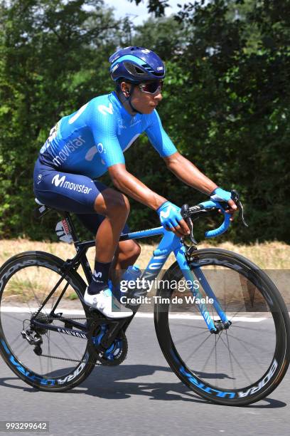 Nairo Quintana of Colombia and Movistar Team / during the 105th Tour de France 2018, Stage 1 a 201km from Noirmoutier-En-L'ile to Fontenay-le-Comte...