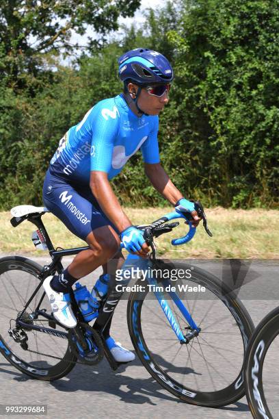 Nairo Quintana of Colombia and Movistar Team / during the 105th Tour de France 2018, Stage 1 a 201km from Noirmoutier-En-L'ile to Fontenay-le-Comte...