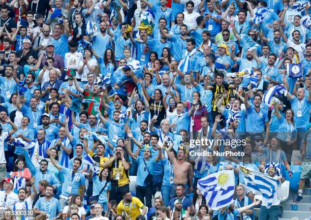 France v Uruguay - Quarter-finals FIFA World Cup Russia 2018 Uruguay supporters at Nizhny Novgorod Stadium in Russia on July 6, 2018.