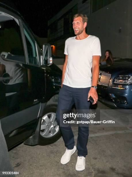 Dirk Nowitzki is seen on July 06, 2018 in Los Angeles, California.