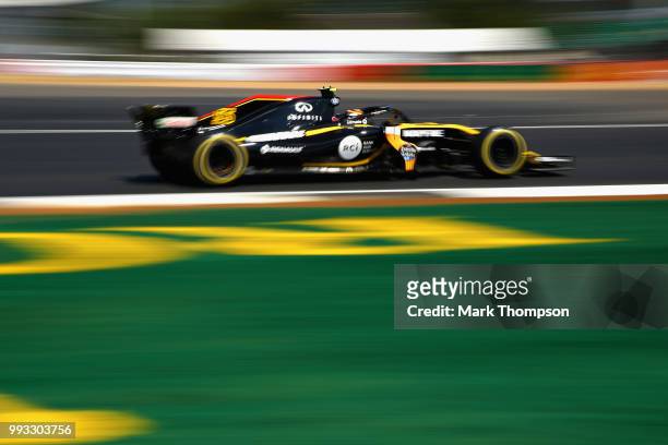 Carlos Sainz of Spain driving the Renault Sport Formula One Team RS18 on track during final practice for the Formula One Grand Prix of Great Britain...