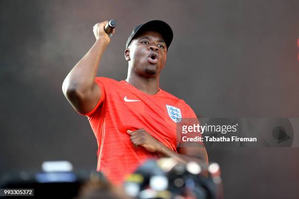 Big Shaq performs on the Main Stage during Wireless Festival 2018 at Finsbury Park on July 7, 2018 in London, England.