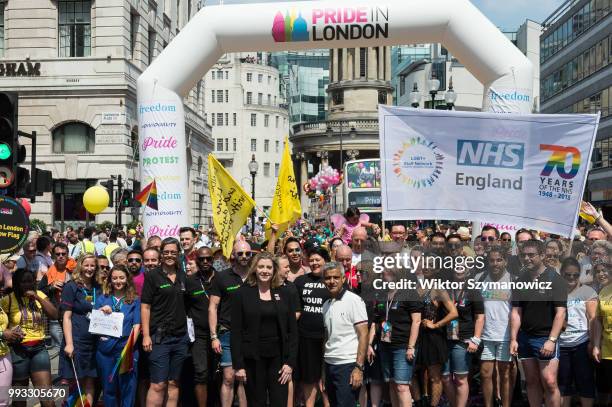 Mayor of London Sadiq Khan and Secretary of State for International Development Penny Mordaunt officially launch the Pride in London parade. The...