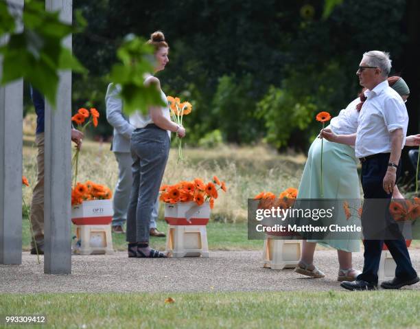 The 13th anniversary of the London bombings is commemorated at the Hyde Park memorial. PHOTOGRAPH BY Matthew Chattle / Future Publishing