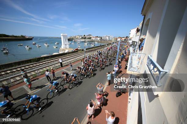 Mikel Landa Meana of Spain and Movistar Team / Jose Joaquin Rojas of Spain and Movistar Team / Silvan Dillier of Switzerland and Team AG2R La...