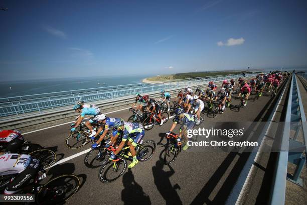 Andrea Pasqualon of Italy and Team Wanty Groupe Gobert / Dion Smith of New Zealand and Team Wanty Groupe Gobert / Daniel Oss of Italy and Team Bora...