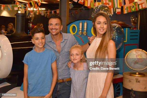 Junior Andre, Peter Andre, Princess Tiaamii Andre and Emily MacDonagh attend the premiere of Thomas and Friends, Big World! Big Adventures! at Vue...