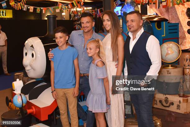 Junior Andre, Peter Andre, Princess Tiaamii Andre, Emily MacDonagh and Michael Andre attend the premiere of Thomas and Friends, Big World! Big...