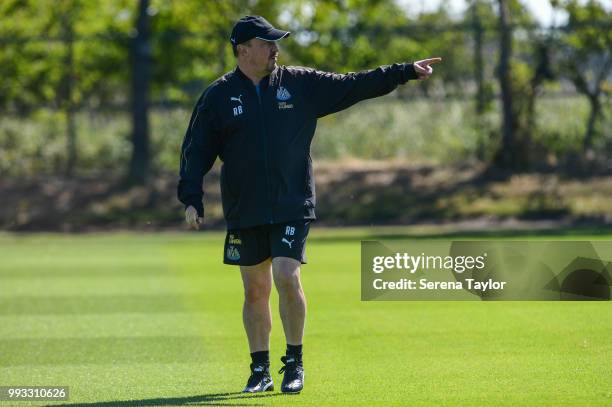 Newcastle United Manager Rafael Benitez during the Newcastle United Training Session at the Newcastle United Training Centre on July 7 in Newcastle...